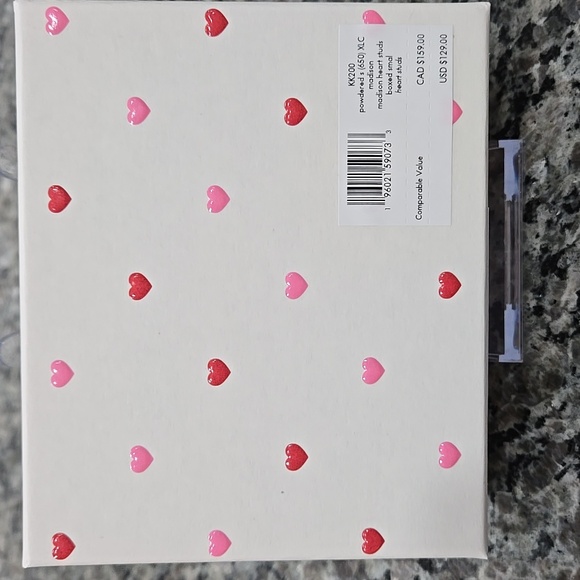 Kate Spade Madison Heart Studs Small Slim Card Case Powdered Sugar NIB - Picture 8 of 10